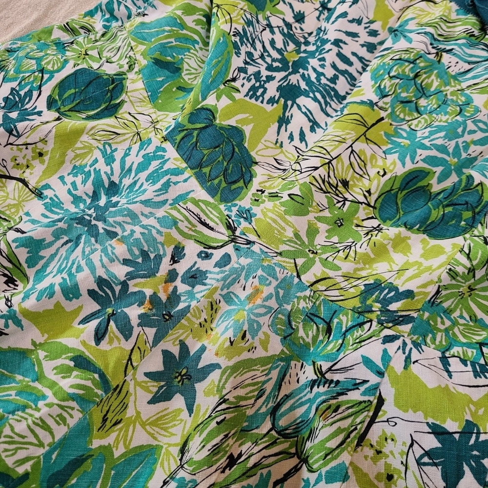1950s green novelty print floral dress! - Picture 3 of 4
